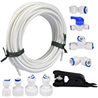 FOCCTS Kit de tubos de suministro de agua de 15 metros y conectores de refrigerador para refrigerador doble de estilo…